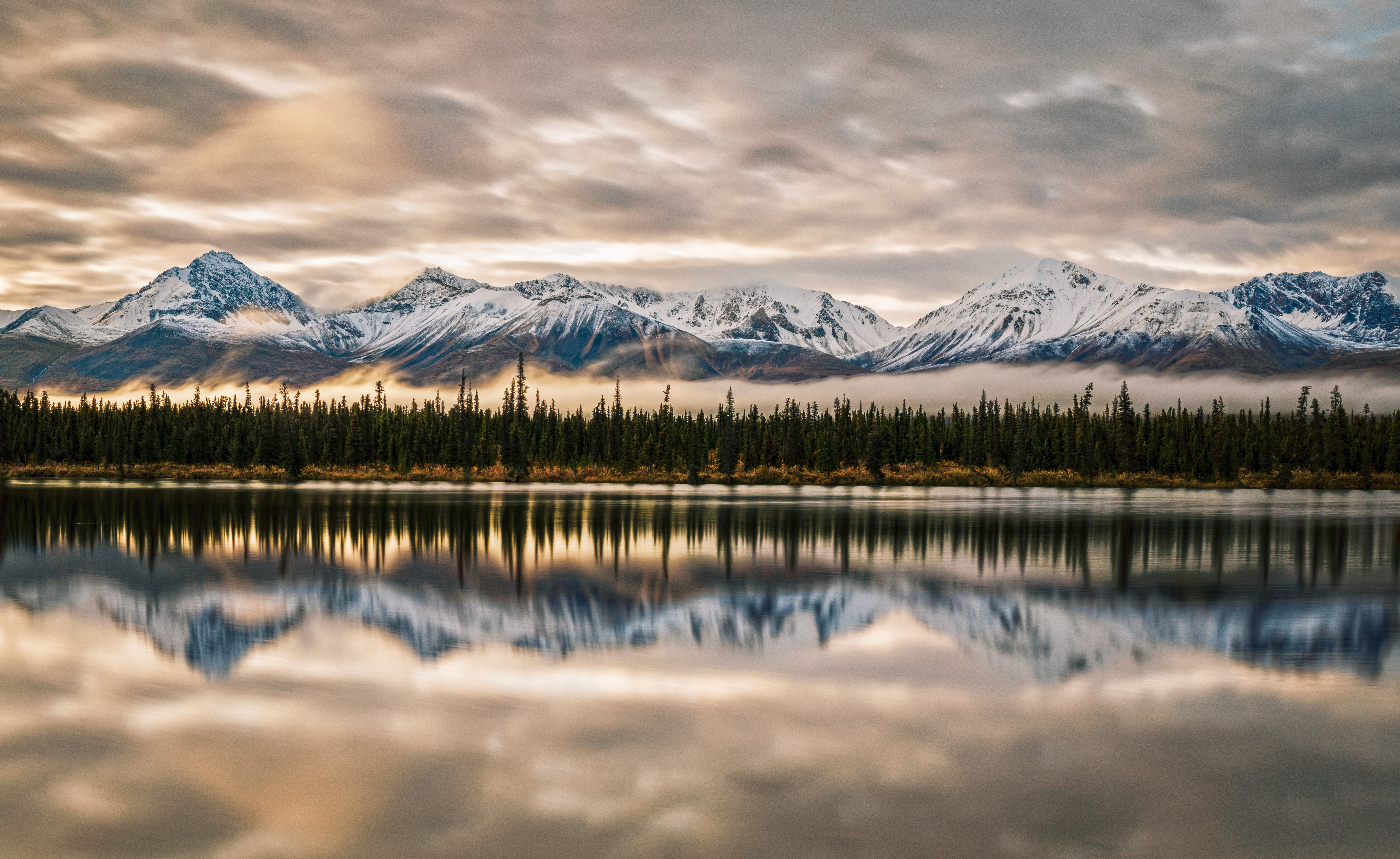 Denali Highway lake reflection mountain photography print by Dan Sproul